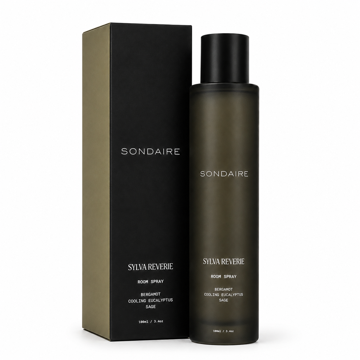 Sylva Reverie eucalyptus room spray and Sondaire packaging